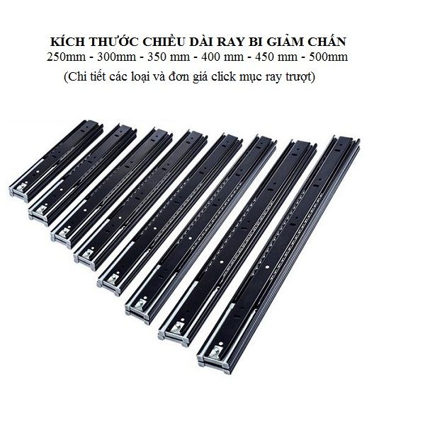 Ray bi 3 tầng giảm chấn 450mm